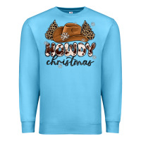 Ocean Blue howdy christmas Premium Sweatshirt - MaliasSmallBusiness