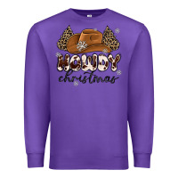 Purple howdy christmas Premium Sweatshirt - MaliasSmallBusiness