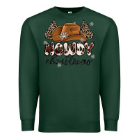 Sports Green howdy christmas Premium Sweatshirt - MaliasSmallBusiness