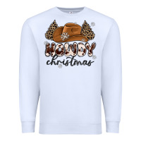 White howdy christmas Premium Sweatshirt - MaliasSmallBusiness