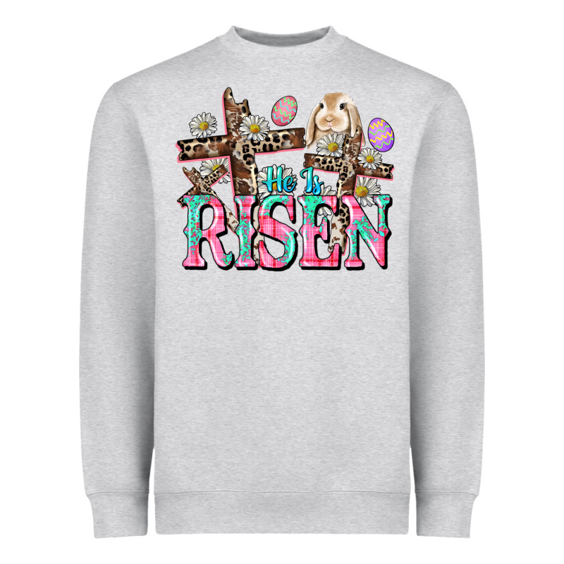 He Is Risen Easter Day Heavyweight Sweatshirt by CowGirlArtShop | Teevron