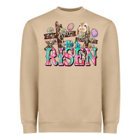 Mushroom He is risen Easter Day Heavyweight Sweatshirt - CowGirlArtShop