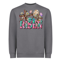 Storm He is risen Easter Day Heavyweight Sweatshirt - CowGirlArtShop