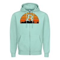 Seafoam bitcoin new orleans retro sunset Zipper Hoodie - Jasminsmagicworld