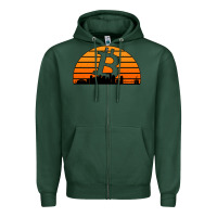 Sports Green bitcoin new orleans retro sunset Zipper Hoodie - Jasminsmagicworld
