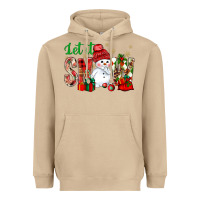 Mushroom let it snow with snowman Heavyweight Hoodie - NancyCooperArtShop