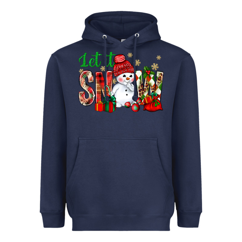 Let It Snow With Snowman Heavyweight Hoodie by NancyCooperArtShop | Teevron