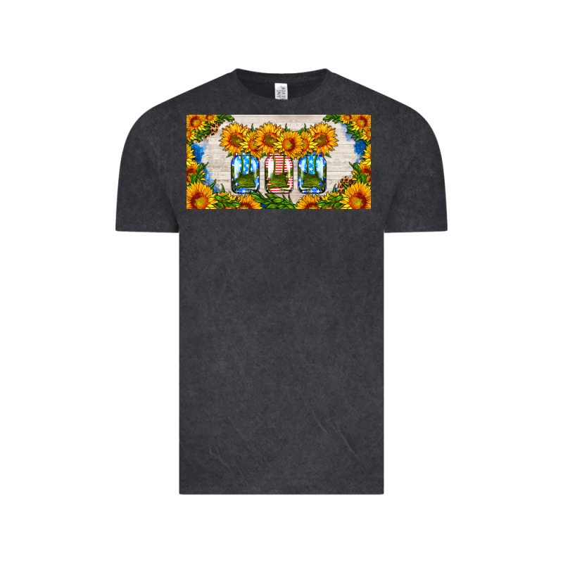 American Mason Jar Sunflower License Plate Vintage Tee by HRA Design Shop | Teevron