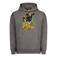 Pigment Tornado Sunflowers Cow Urban Hoodie - texasbilliewilder