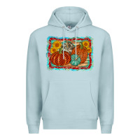 Blue Mist pumpkin sunflower Premium Hoodie - AdoDesignShop