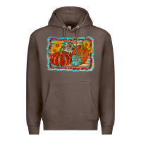 Coffee pumpkin sunflower Premium Hoodie - AdoDesignShop