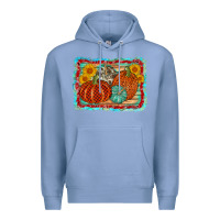 Colony Blue pumpkin sunflower Premium Hoodie - AdoDesignShop