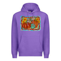 Purple pumpkin sunflower Premium Hoodie - AdoDesignShop