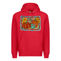 Red pumpkin sunflower Premium Hoodie - AdoDesignShop