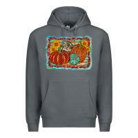 Rock pumpkin sunflower Premium Hoodie - AdoDesignShop