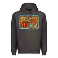 Smoke pumpkin sunflower Premium Hoodie - AdoDesignShop