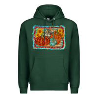 Sports Green pumpkin sunflower Premium Hoodie - AdoDesignShop