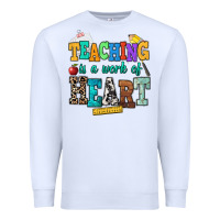 White teaching is a work of heart Premium Sweatshirt - NancyCooperArtShop