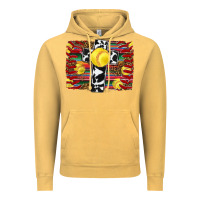 Vintage Mustard softball cross serape leopard background Vintage Hoodie - RanaPortraitStore