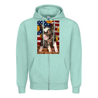 Seafoam Western American Pig Zipper Hoodie - LillyAllenDesigns