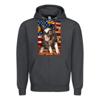 Smoke Western American Pig Zipper Hoodie - LillyAllenDesigns
