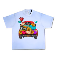 Grape Ice western truck with heart Urban Heavy Tee - HRA Design Shop
