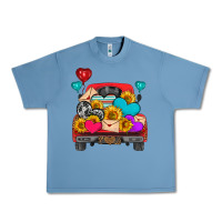 Pebble Blue western truck with heart Urban Heavy Tee - HRA Design Shop