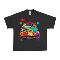 Pigment Black western truck with heart Urban Heavy Tee - HRA Design Shop