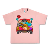 Salmon western truck with heart Urban Heavy Tee - HRA Design Shop