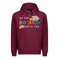 Burgundy in my bookish girlie era Premium Hoodie - Artiststas
