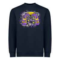 Navy halloween rainbow Heavyweight Sweatshirt - CowhideDigitalArt