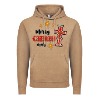 Merry Christmas Cross Vintage Hoodie | Teevron