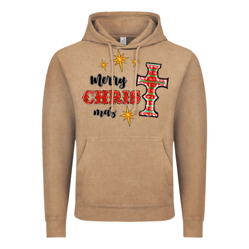 Merry Christmas Cross Vintage Hoodie by RanaPortraitStore | Teevron