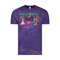 Cloud Purple phlebotomist tech Vintage Tee - CowhideDigitalArt