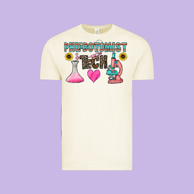 Phlebotomist Tech Vintage Tee Designed By Cowhidedigitalart