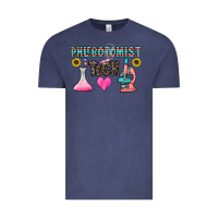 Vintage Denim phlebotomist tech Vintage Tee - CowhideDigitalArt