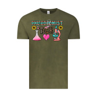 Vintage Olive phlebotomist tech Vintage Tee - CowhideDigitalArt