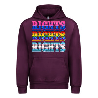 Mauve Wine Rights rights rights Urban Hoodie - NancyCooperArtShop