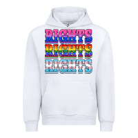 White Rights rights rights Urban Hoodie - NancyCooperArtShop