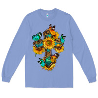 Cross With Butterfly Long Sleeve Tee | Teevron