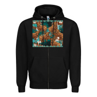 Black turquoises gemstones cowhide highlands cow Zipper Hoodie - BarkalooDesign