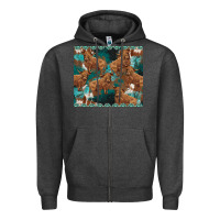 Charcoal Heather turquoises gemstones cowhide highlands cow Zipper Hoodie - BarkalooDesign