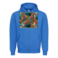 True Royal turquoises gemstones cowhide highlands cow Zipper Hoodie - BarkalooDesign