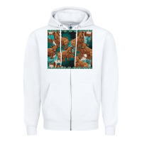 White turquoises gemstones cowhide highlands cow Zipper Hoodie - BarkalooDesign