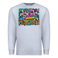 Heather Grey one loved teacher Premium Sweatshirt - NancyCooperArtShop
