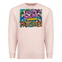 Pale Pink one loved teacher Premium Sweatshirt - NancyCooperArtShop