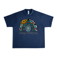 Navy happy mother's day rainbow Urban Heavy Tee - CowhideDigitalArt