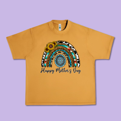 Happy Mother's Day Rainbow Urban Heavy Tee Designed By Cowhidedigitalart