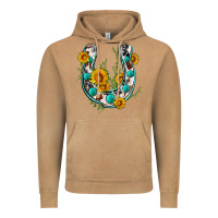 Vintage Camel cowhide sunflower horseshoe Vintage Hoodie - Zillion Design Studio