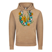 Vintage Coffee cowhide sunflower horseshoe Vintage Hoodie - Zillion Design Studio